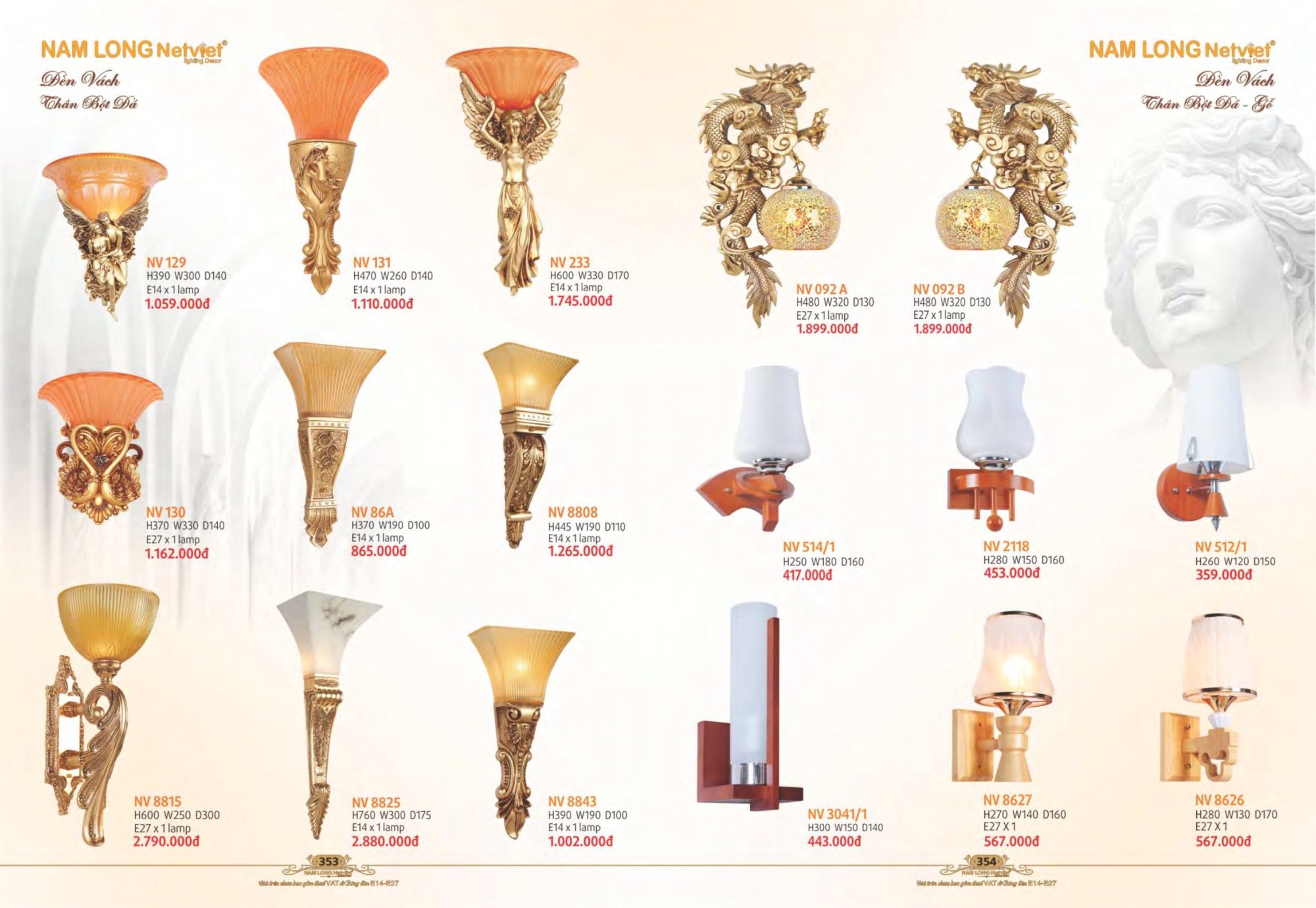 Bảng giá đèn trang trí Nam Long